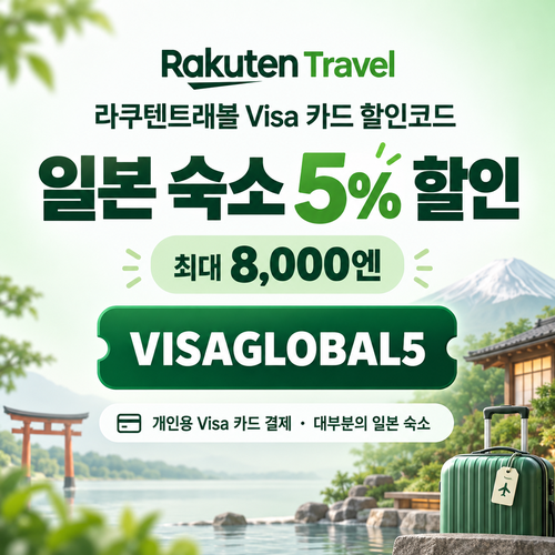 라쿠텐트래블 Visa 카드 5% 할인코드